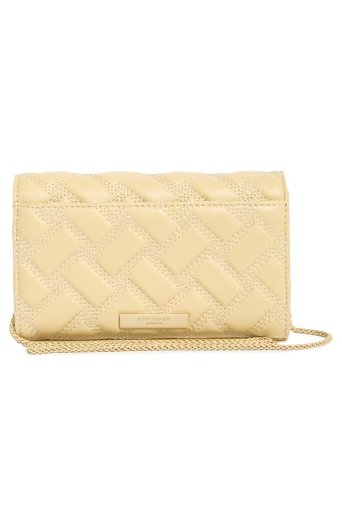 Kurt Geiger London Extra Mini Kensington Drench Leather Shoulder Bag In Cream