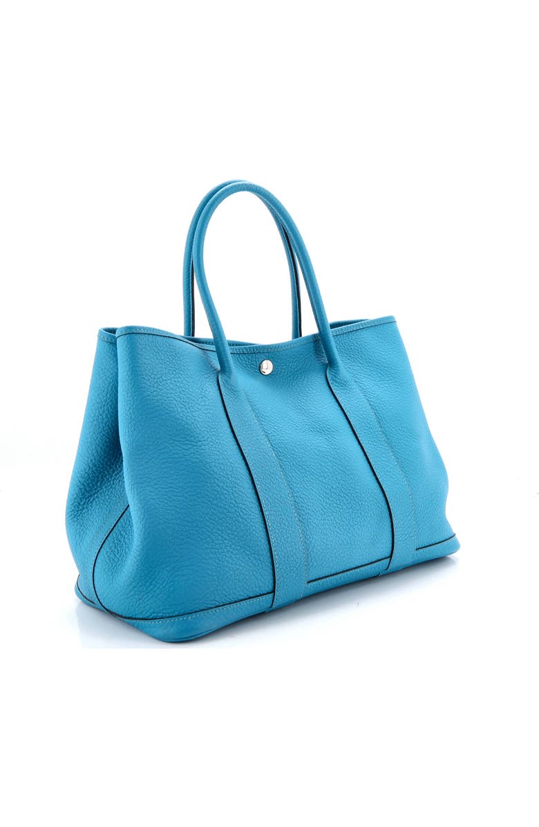 Pre-Owned Hermes Garden Party Tote Leather 36, Alternate, color, Turquoise