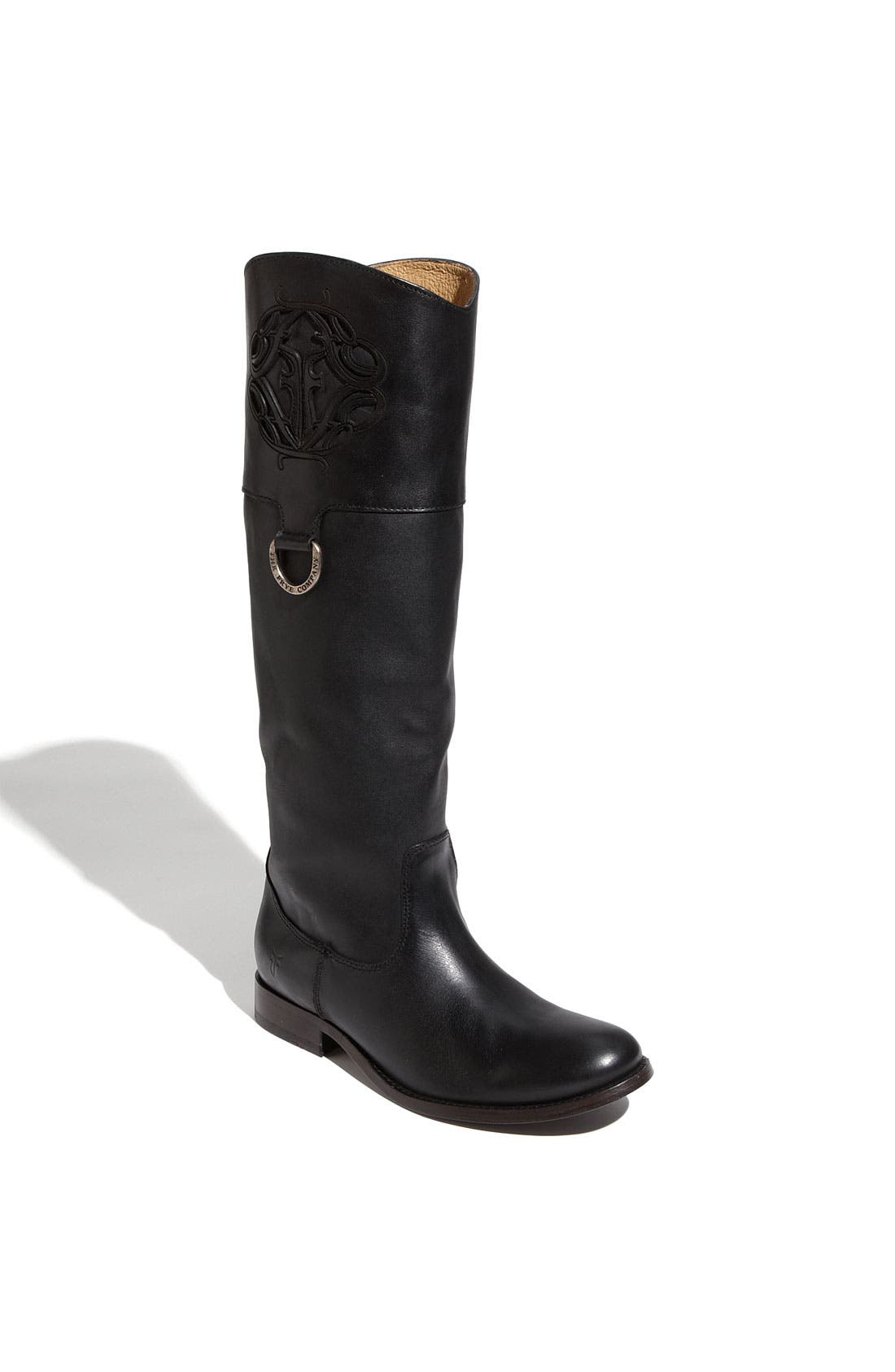 'Melissa' Logo Boot, Main, color, BLACK