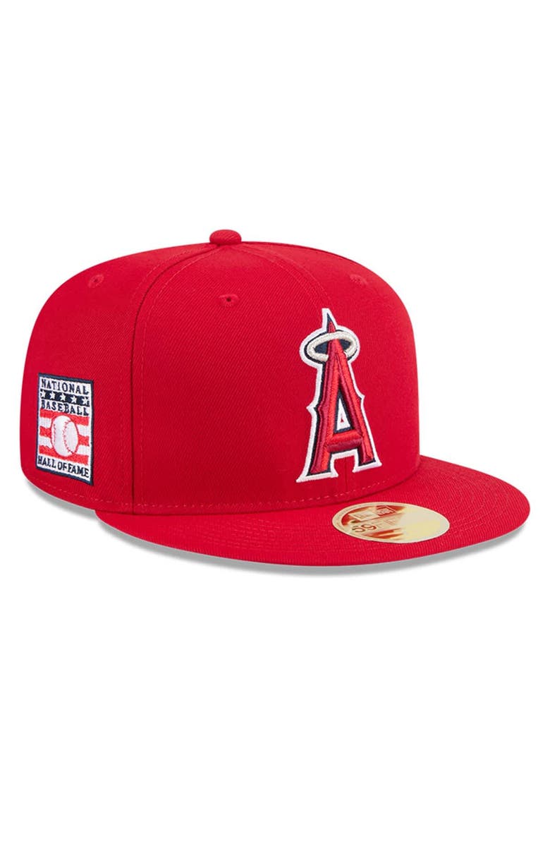 New Era Men's New Era Red Los Angeles Angels Baseball Hall of Fame 59FIFTY Fitted Hat, Main, color, 