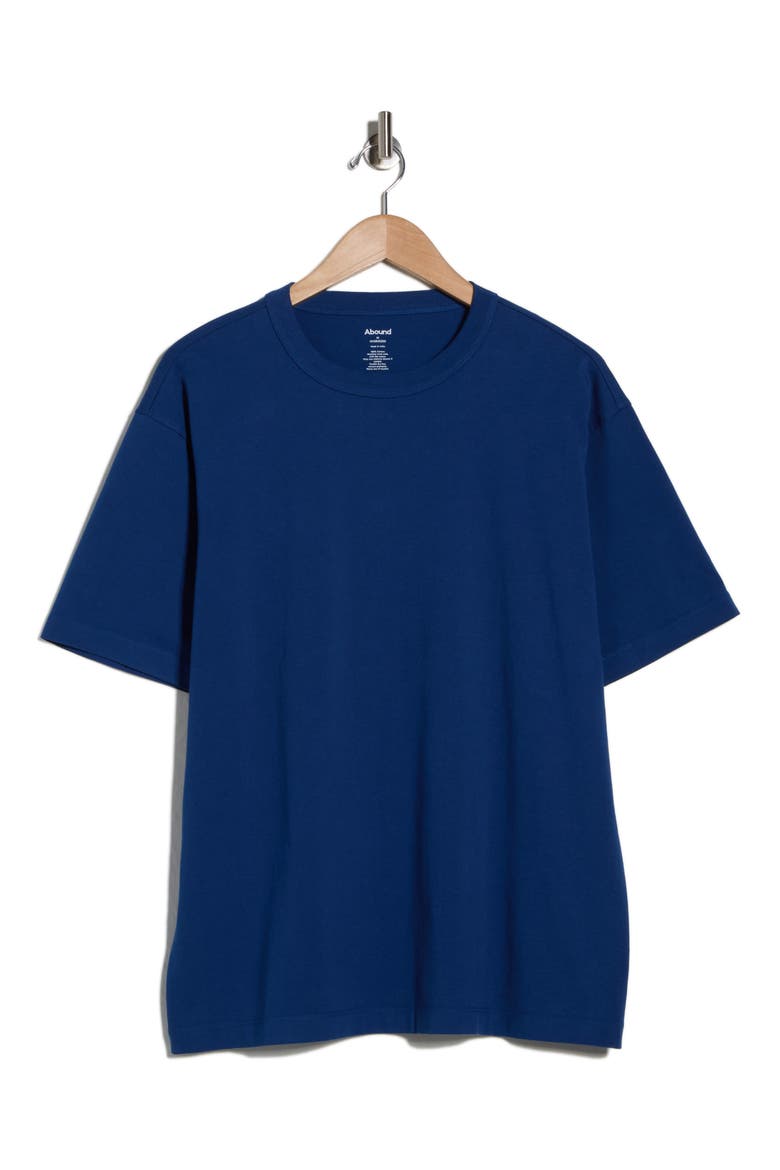 Oversize Cotton T-Shirt, Alternate, color, BLUE CASPIA