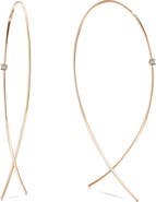 LANA 14k Gold Diamond Upside Down Hoop Earrings