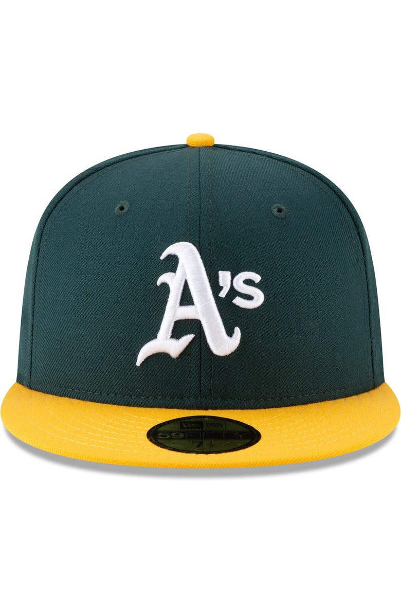 New Era Men's New Era Green Oakland Athletics 1989 World Series Wool 59FIFTY Fitted Hat, Alternate, color,