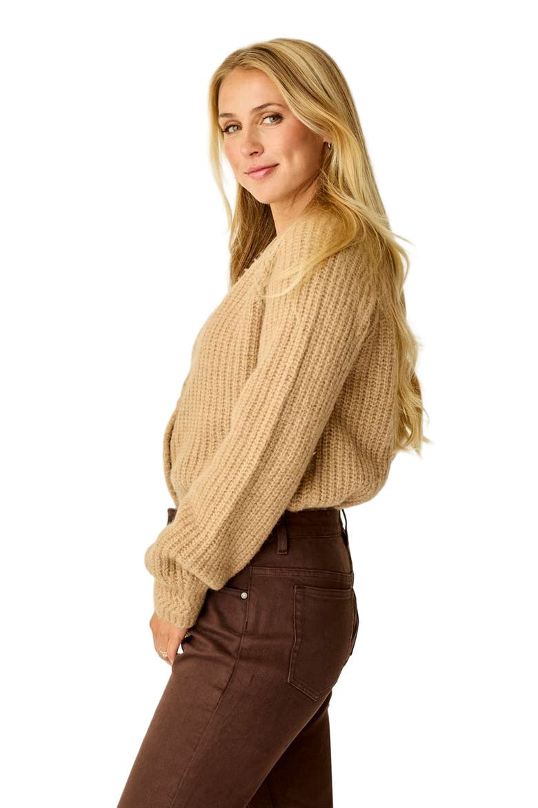 Daphne Wool Cardigan, Alternate, color, Camel