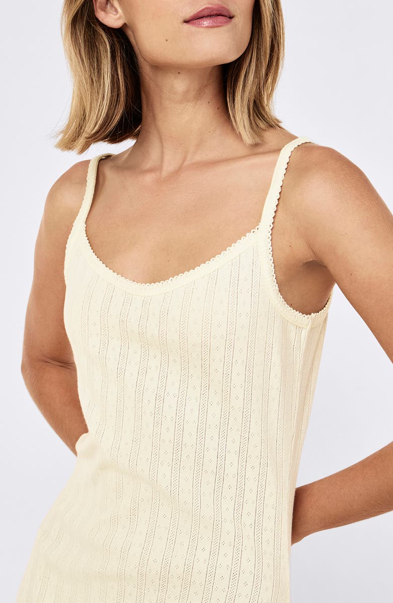 Papinelle Imogen Cotton Pointelle Nightgown, Alternate, color, Buttercup