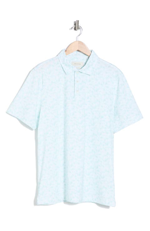 OoohCotton® Floral Stretch Cotton Knit Polo
