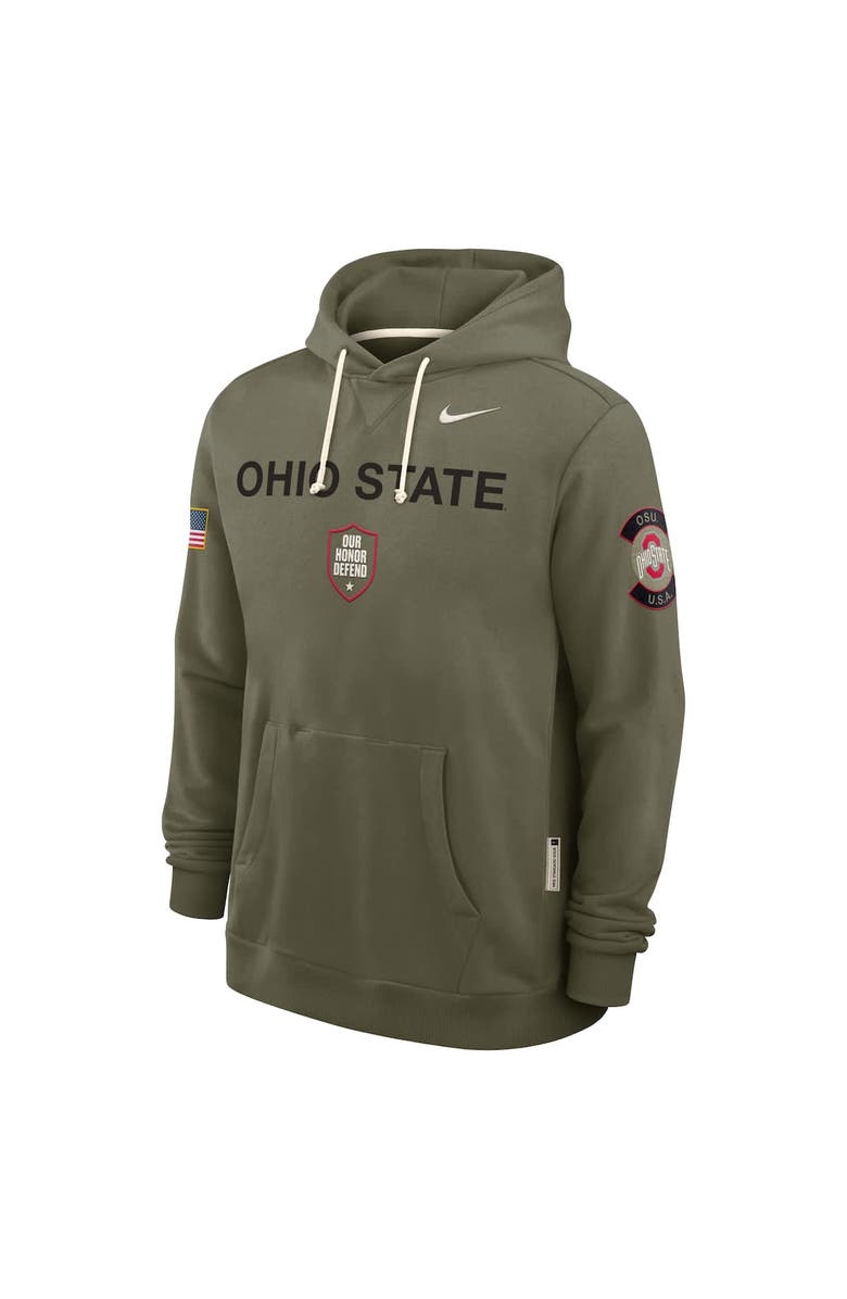 Nike Men's Nike Olive Ohio State Buckeyes 2025 Military Appreciation Dri-FIT Hoodie, Alternate, color, Olive