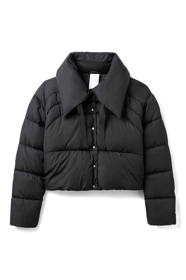 Crop Puffer Jacket, Alternate, color, BLACK