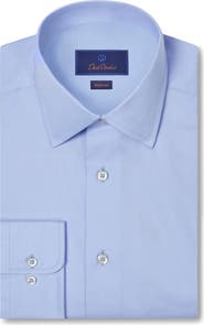 David Donahue Regular Fit Super Fine Twill Dress Shirt
