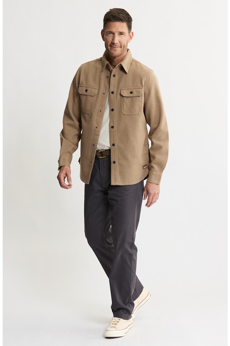 Knit Shirt Jacket, Alternate, color, KHAKI