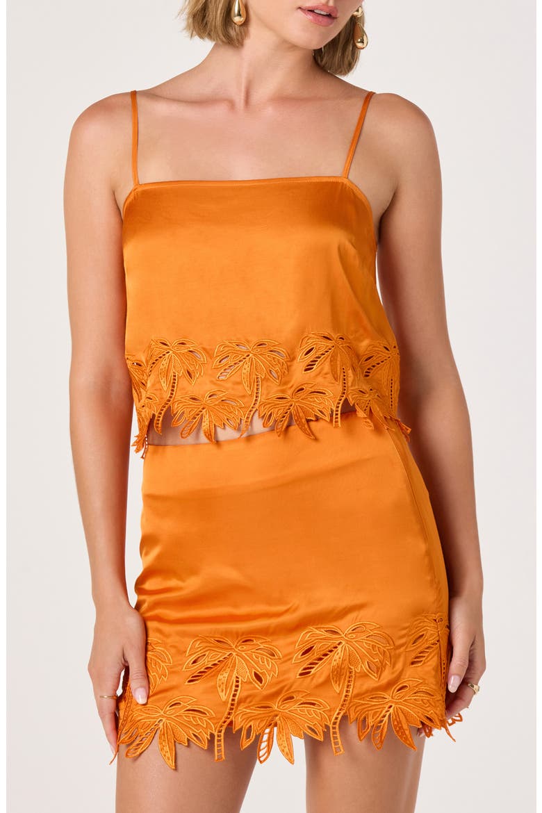 Dawn Embroidery Detail Camisole, Main, color, SUNSET