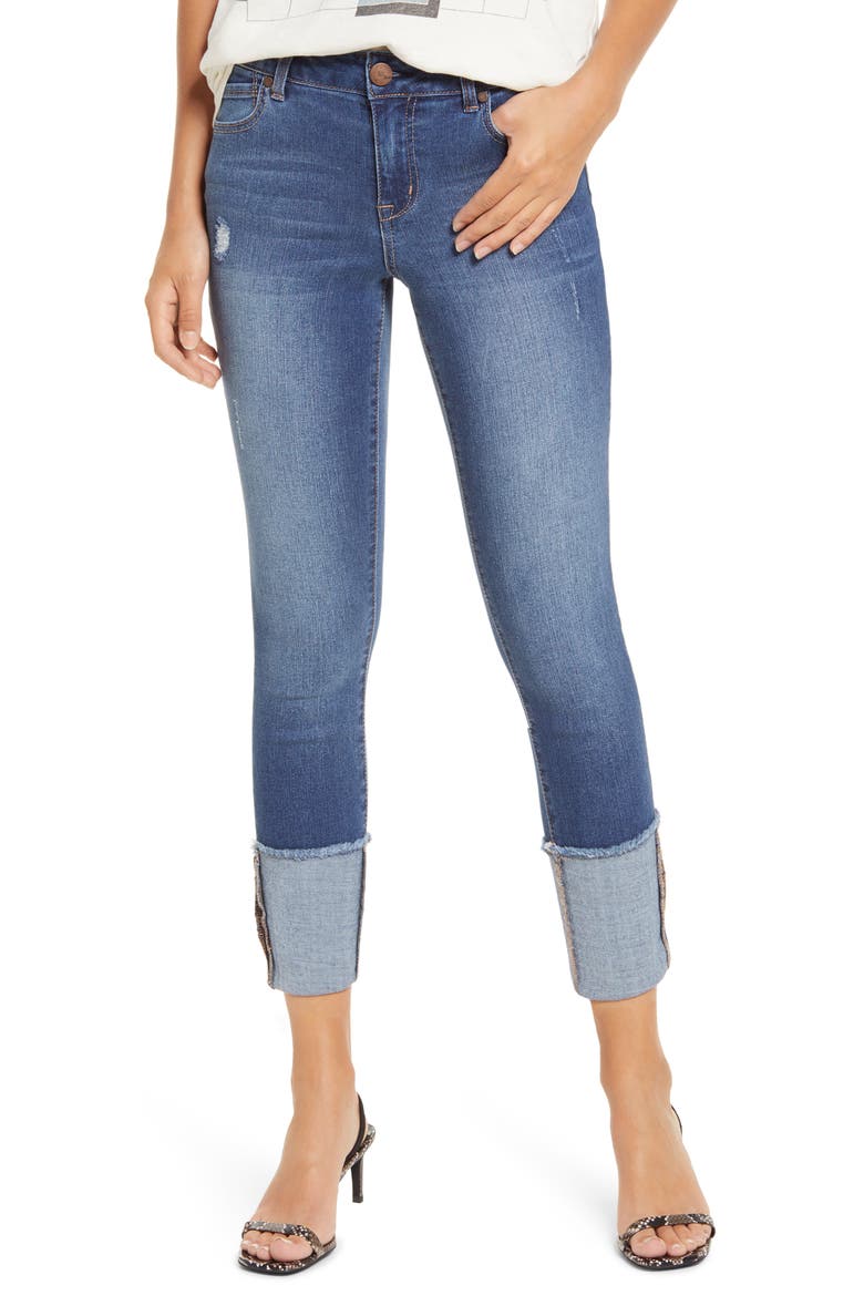 Cuffed Crop Skinny Jeans, Main, color, JEREMY