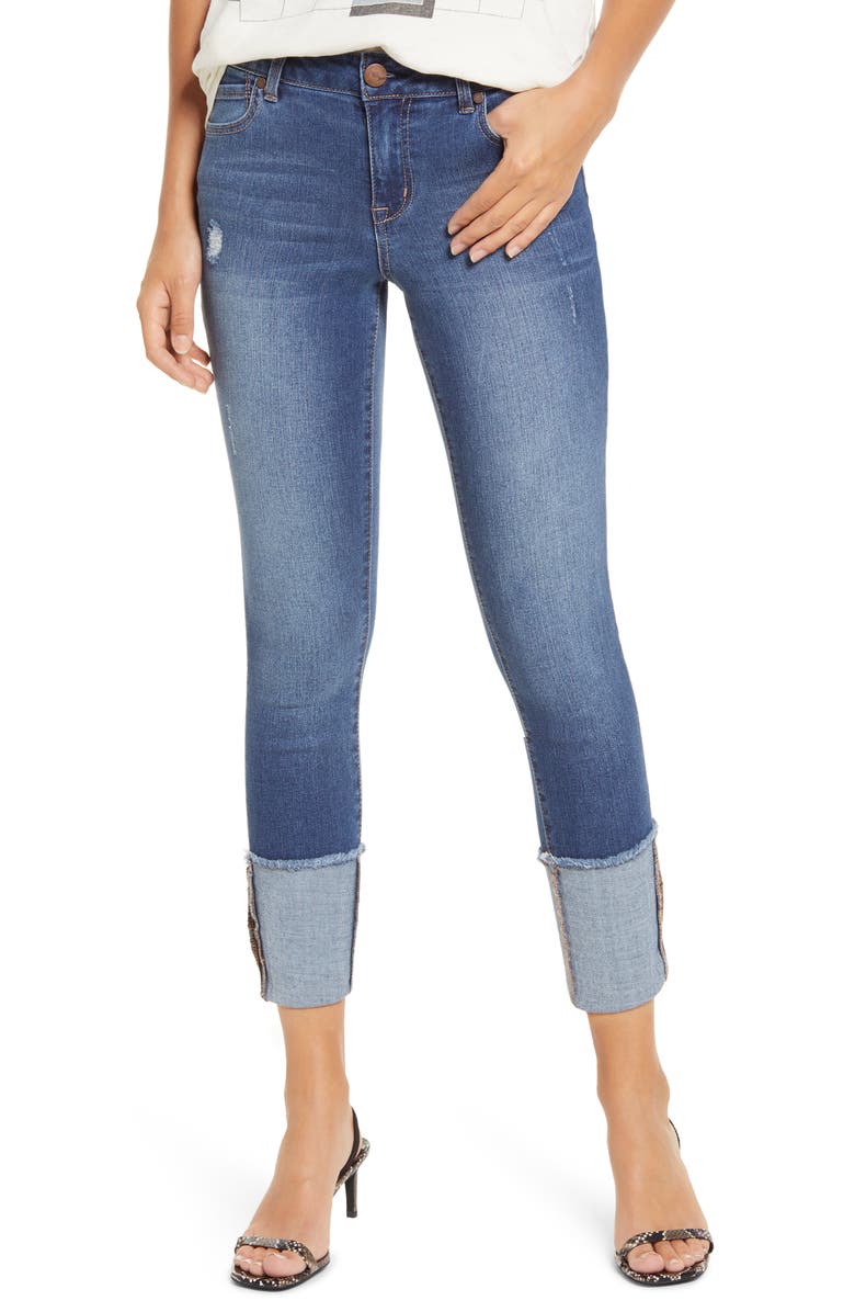 1822 Denim Cuffed Crop Skinny Jeans, Main, color,