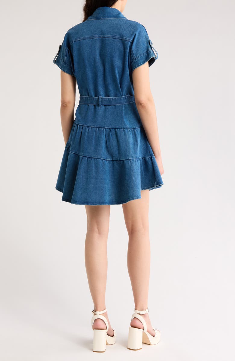 AREA STARS Denim Shirtdress, Alternate, color, 