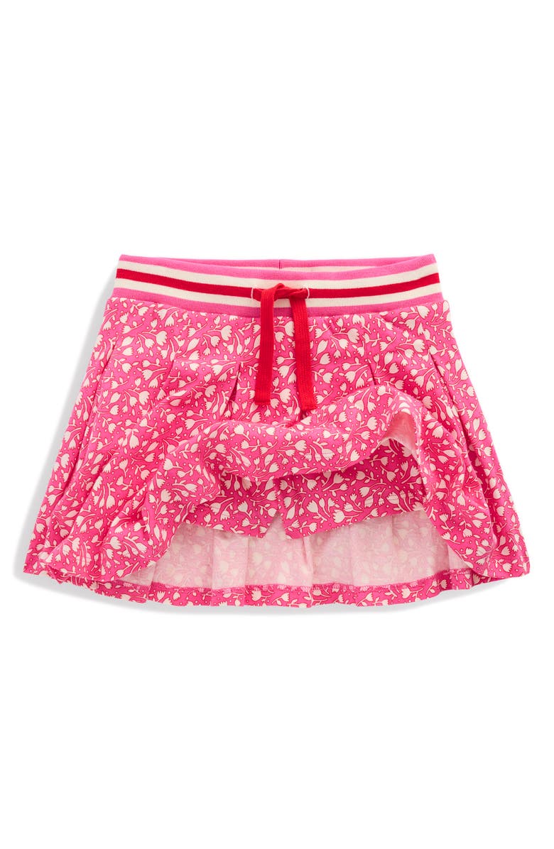 Mini Boden Kids' Tulip Pleated Cotton Skort, Alternate, color, Pink Tiny Tulip