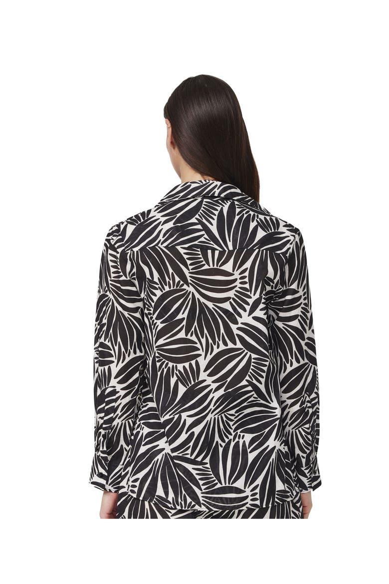 Comeback Button Down Shirt Cover-Up, Alternate, color, Black-White
