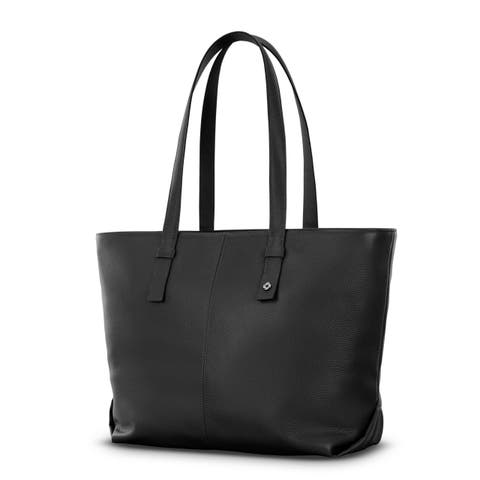 Mobile Solution 2 Leather Tote W/ Laptop Sleeve