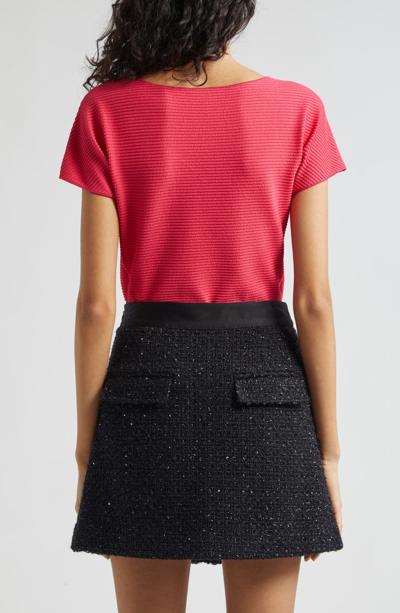 Emporio Armani Ottoman Rib T-Shirt, Alternate, color, Solid Medium Red