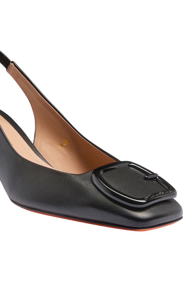 Santoni Women's mid-heel slingback, Alternate, color, Black