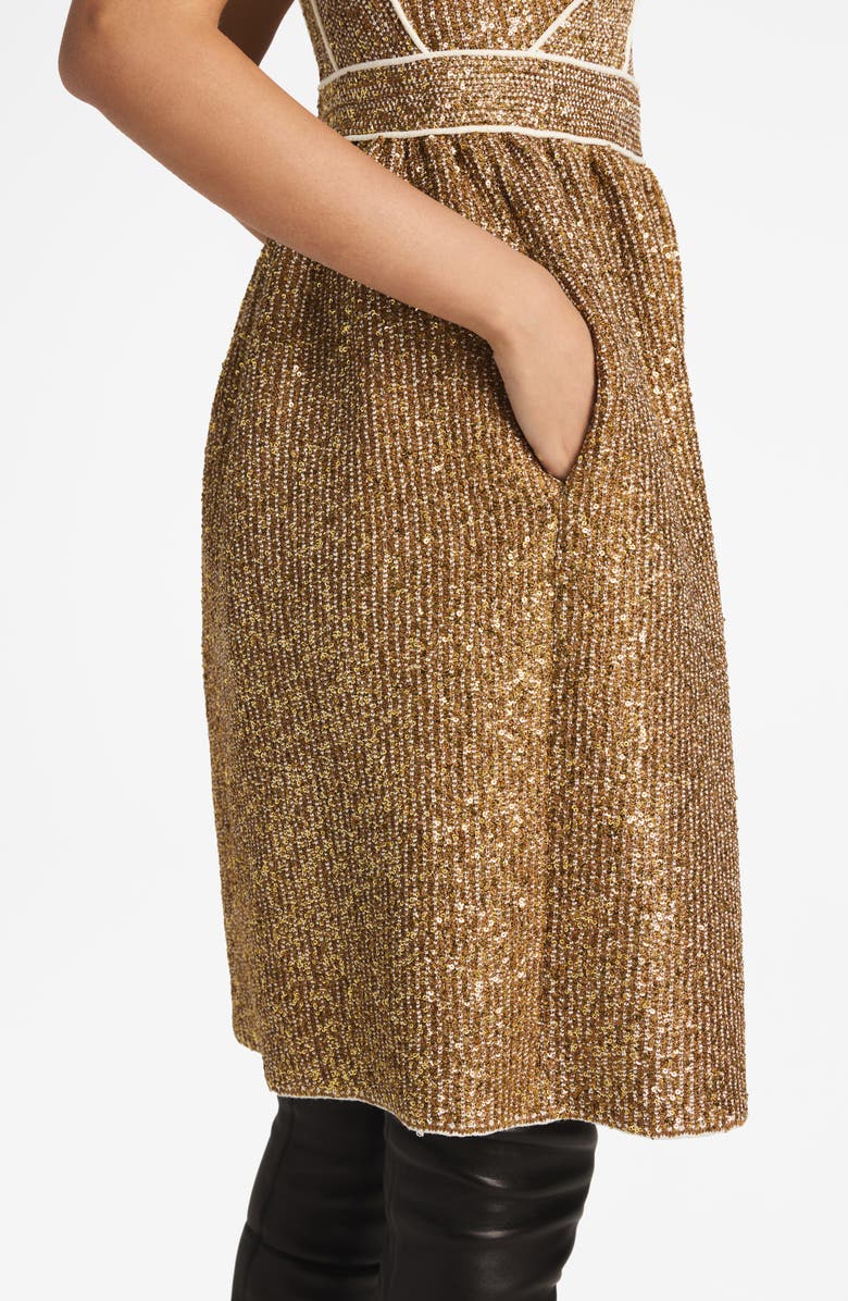 ST. JOHN Sparkle Stretch Sequin Knit Dress, Alternate, color,