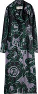 Dries Van Noten Rolanas Abstract Floral Jacquard Crepe Trench Coat