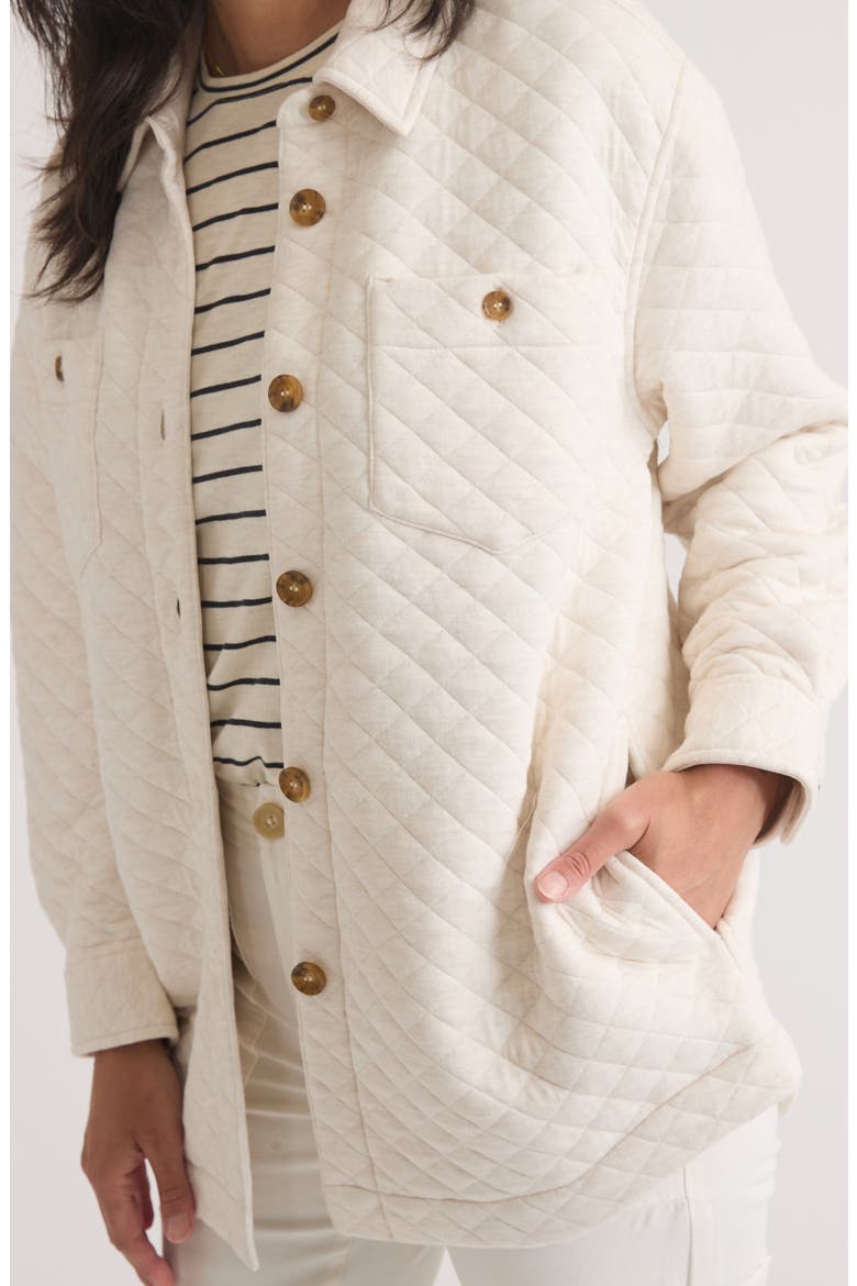 Corbet Quilted Shirt Jacket, Alternate, color, OATMEAL