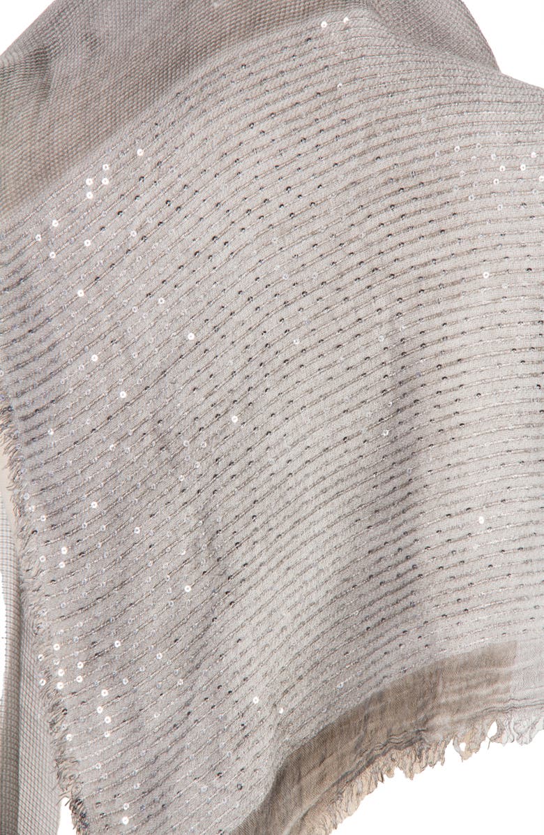 SAACHI Shimmer Sequin Longline Ruana, Alternate, color, Grey