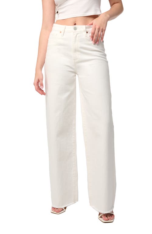 BLANKNYC BLANKNYC THE FRANKLIN RIBCAGE FRAY HEM WIDE LEG JEANS