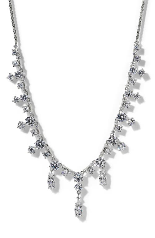 Nadri Everleigh Cubic Zirconia Frontal Necklace In Metallic
