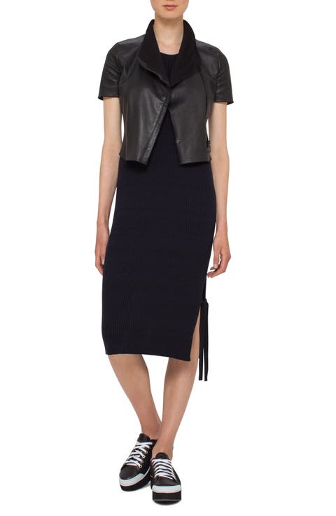 Leather Mini Biker Jacket