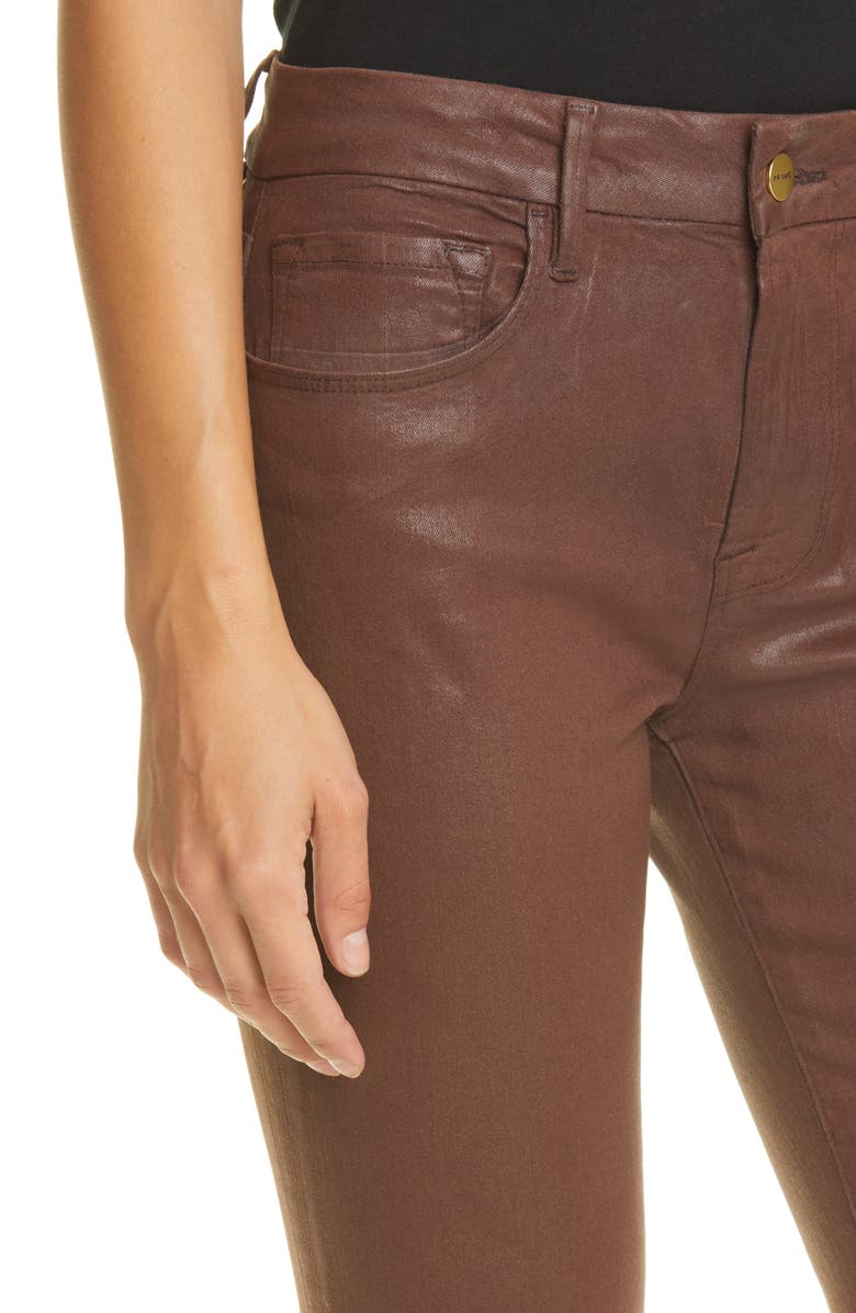 FRAME Le Crop Coated Mini Bootcut Jeans, Alternate, color, 