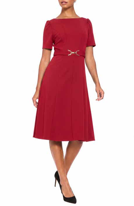 Horseshoe Buckle Midi Dress