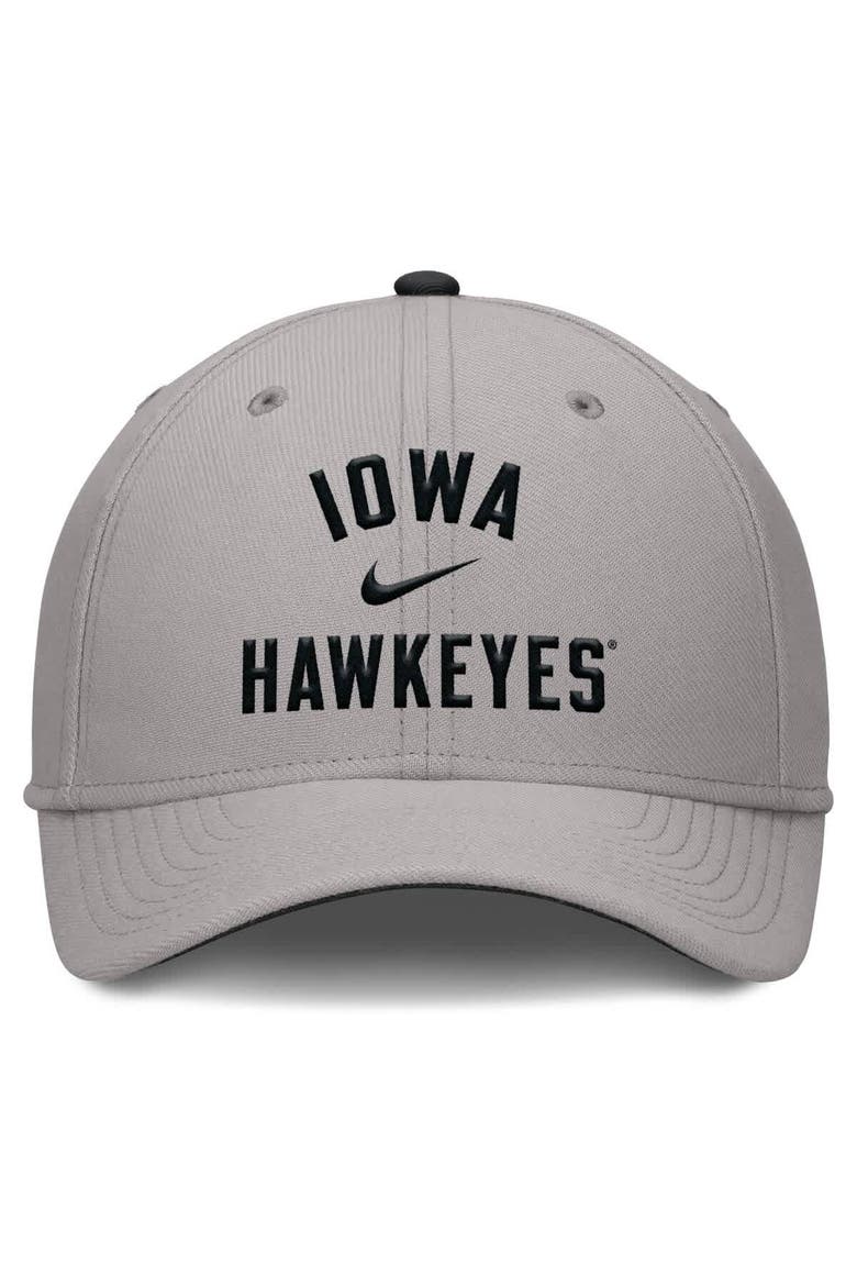 Men's Nike Gray Iowa Hawkeyes Rise Prep Performance Flex Hat, Alternate, color, Gray