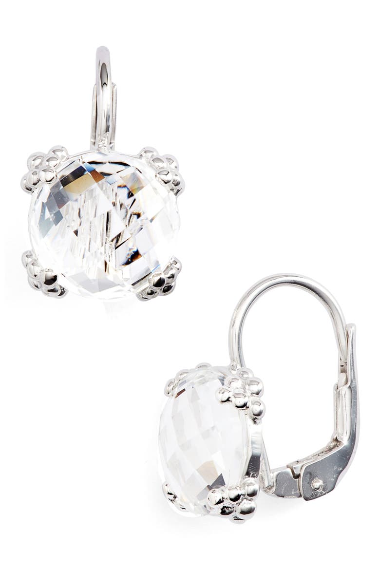 Dew Drop Earrings, Main, color, WHITE TOPAZ