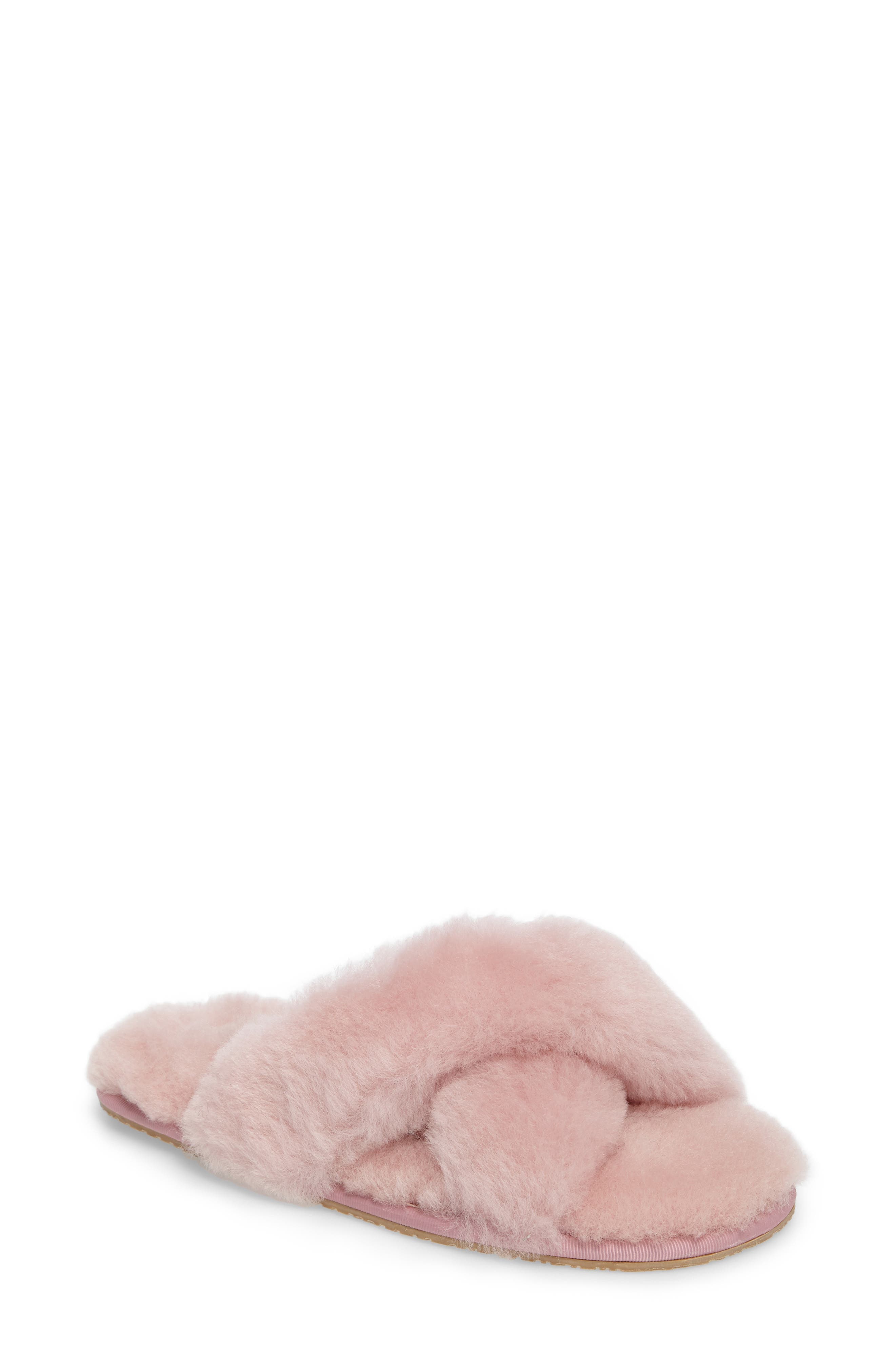 Mt. Hood Genuine Shearling Slipper, Main, color, POWDER PINK