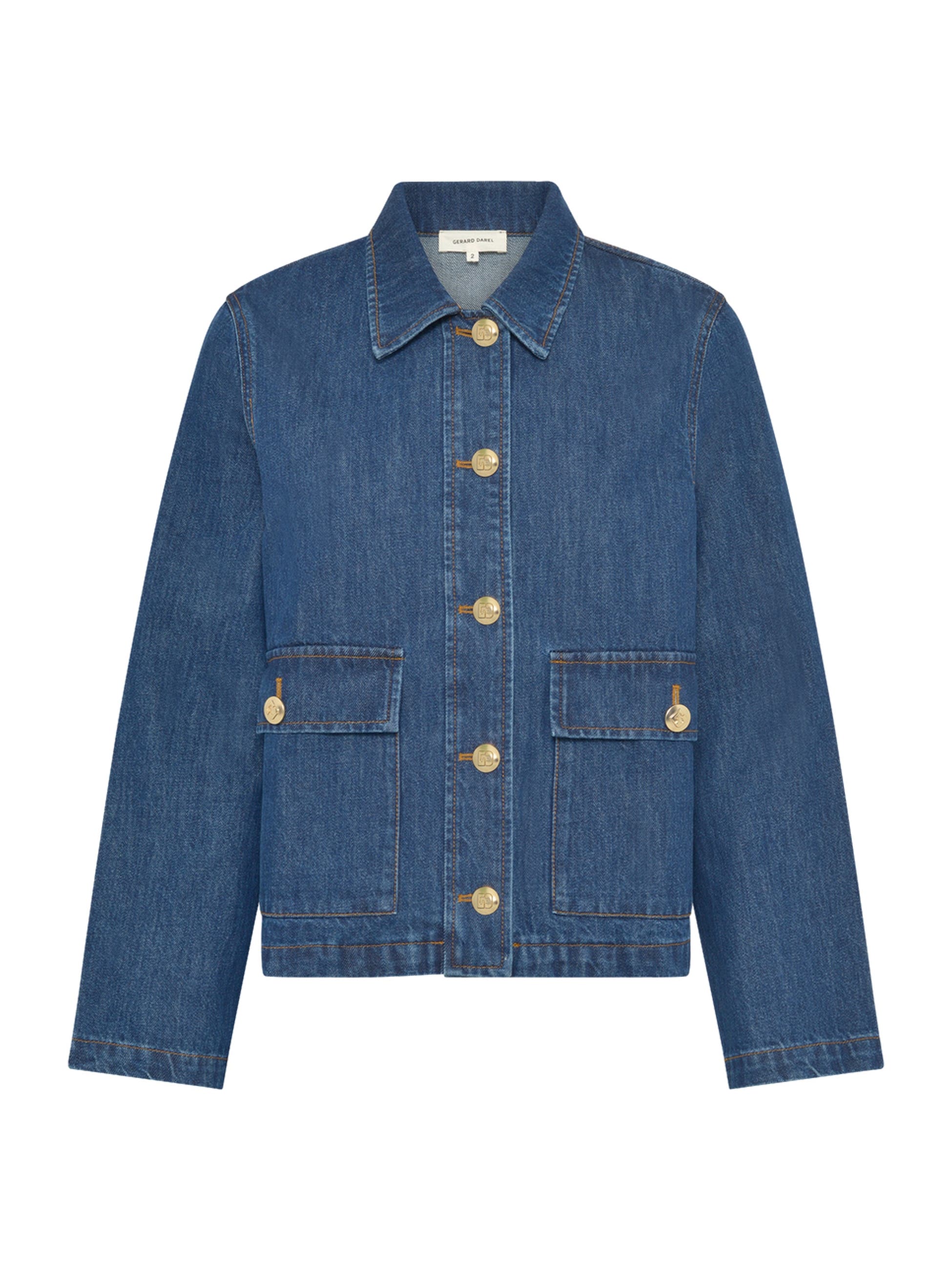 Taina Button Front Pocket Denim  Jacket - image 2