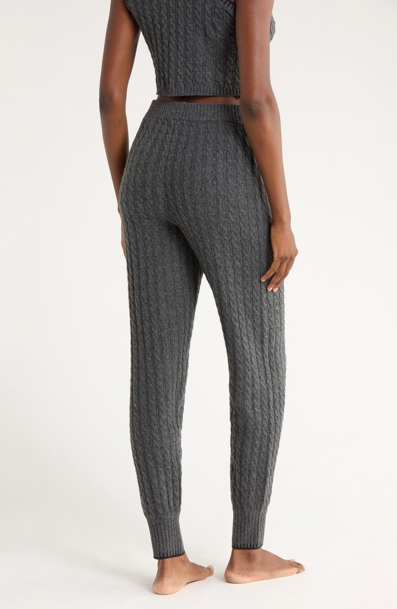 UGG<sup>®</sup> Lorelai Cable Joggers, Alternate, color, Charcoal Heather