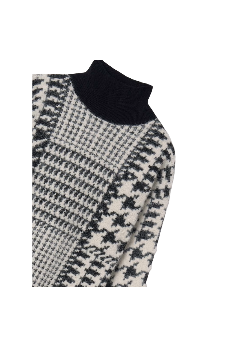 Mayoral Houndstooth Knit Dress, Alternate, color, Black