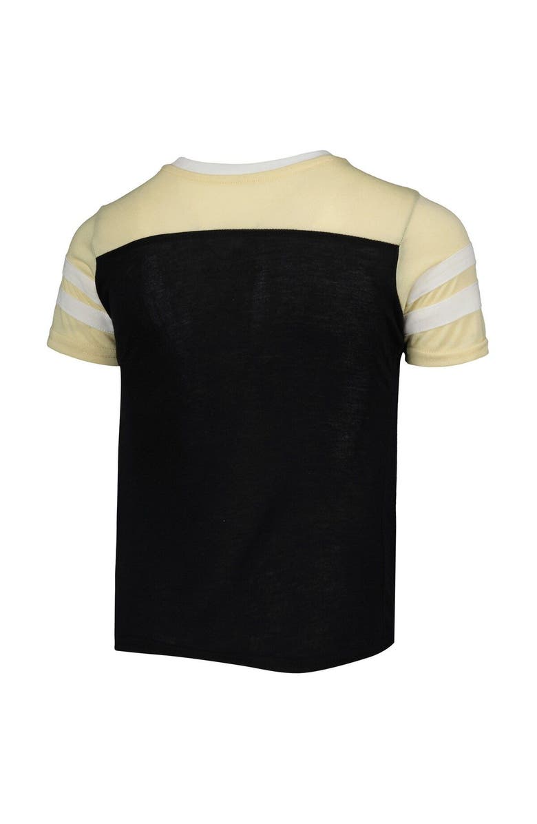 COLOSSEUM Girls Youth Colosseum Black Army Black Knights Practically Perfect Striped T-Shirt, Alternate, color, 