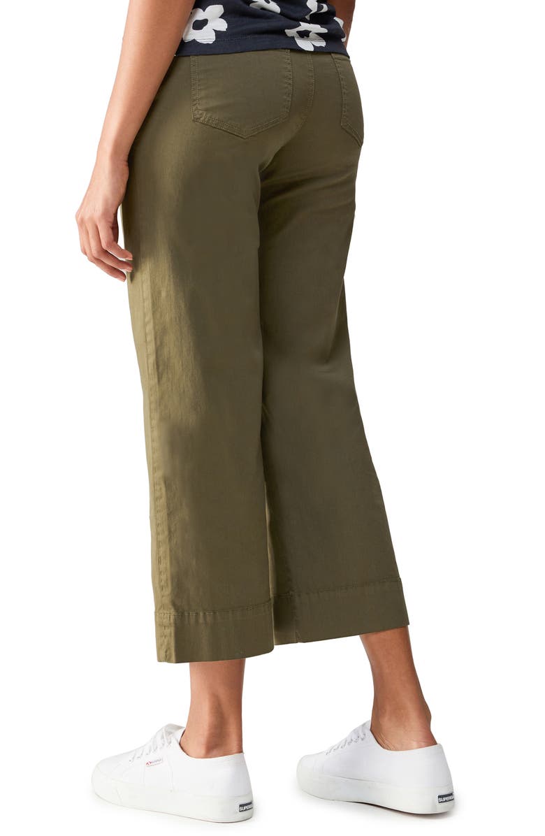 Sanctuary The Marine Crop Wide Leg Pants, Alternate, color, Burnt Oliv