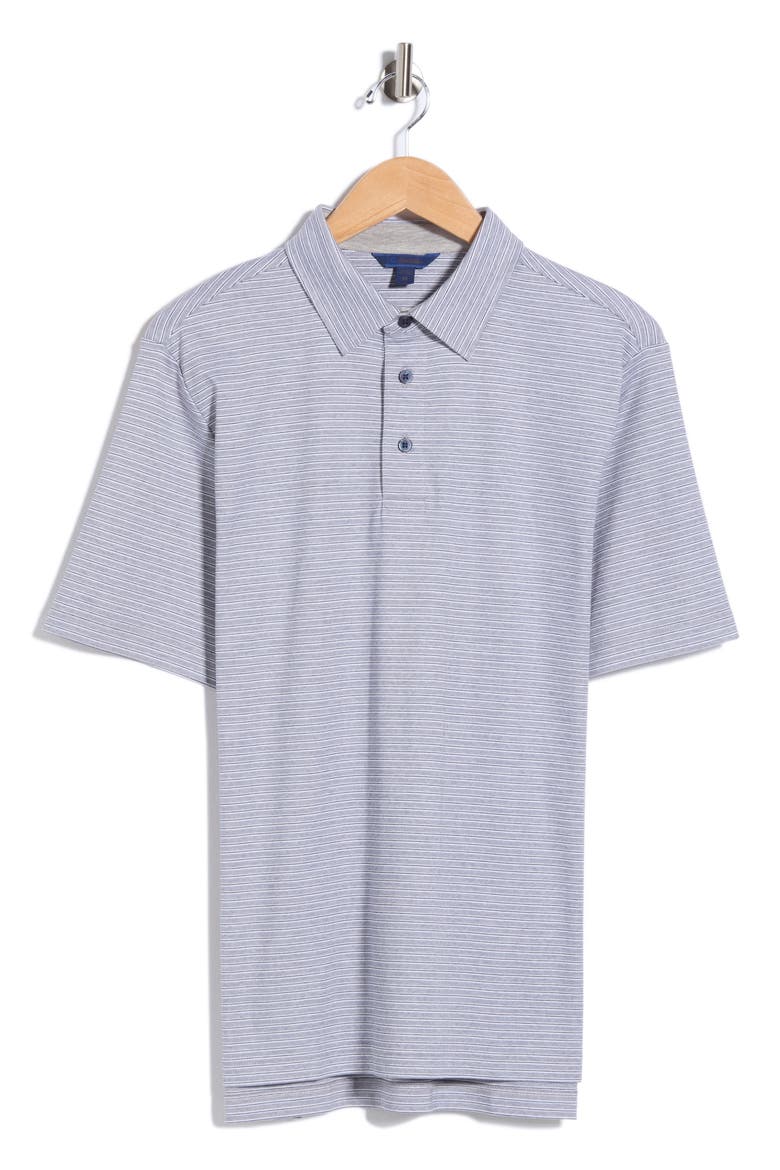 Stripe Cotton Polo, Alternate, color, NAVY