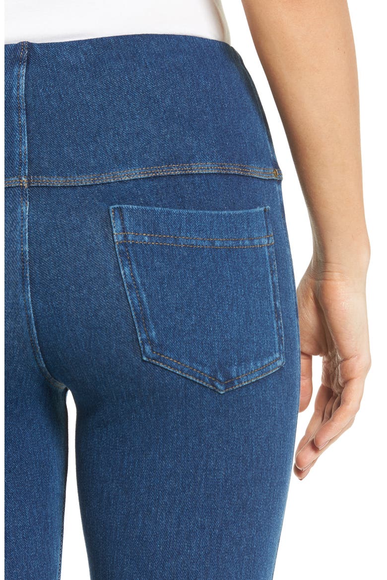 'Lyssentials Toothpick Denim Leggings, Alternate, color, MID WASH