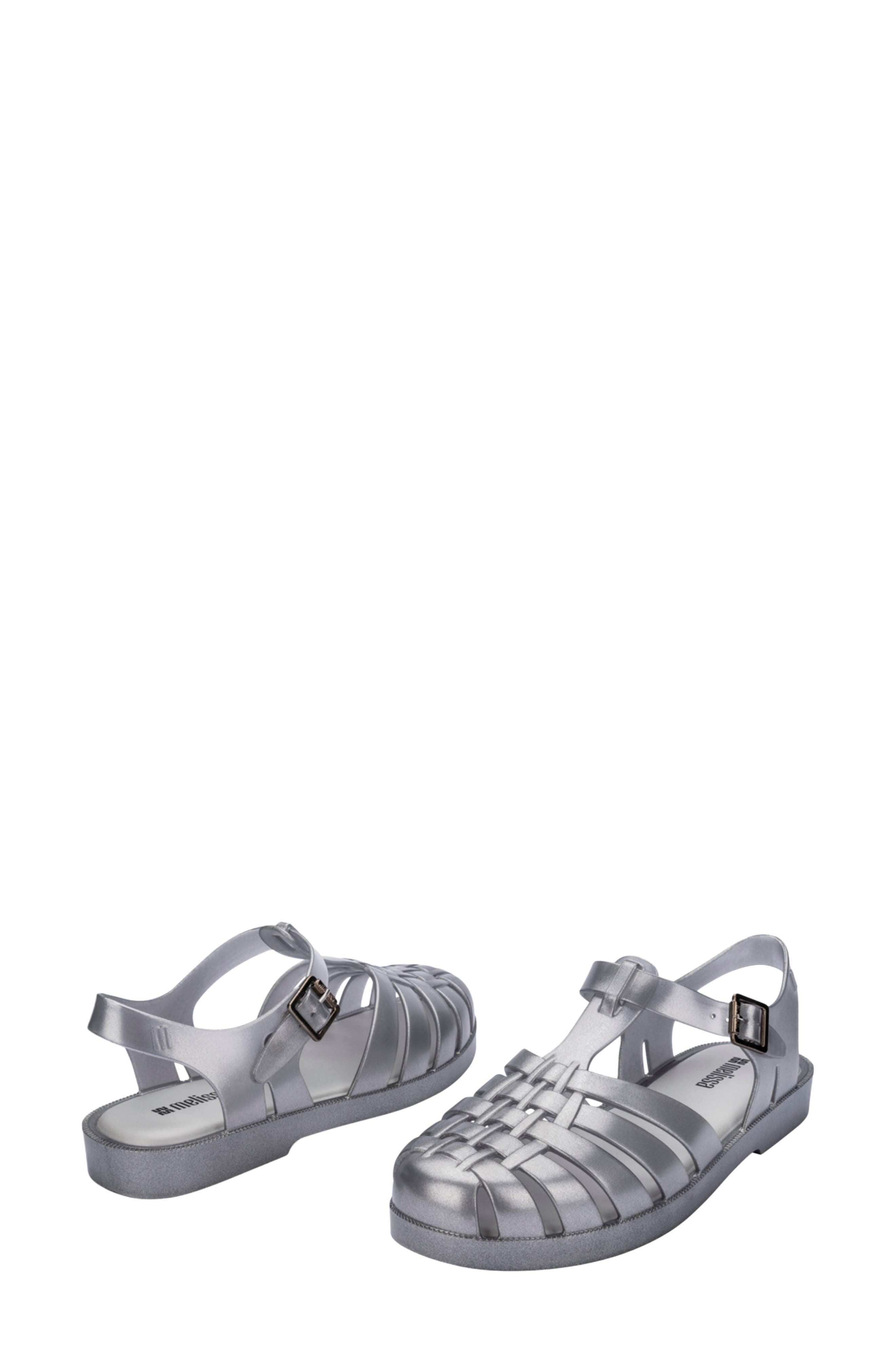 Melissa Possession Magic Fisherman Sandal, Alternate, color, Silver