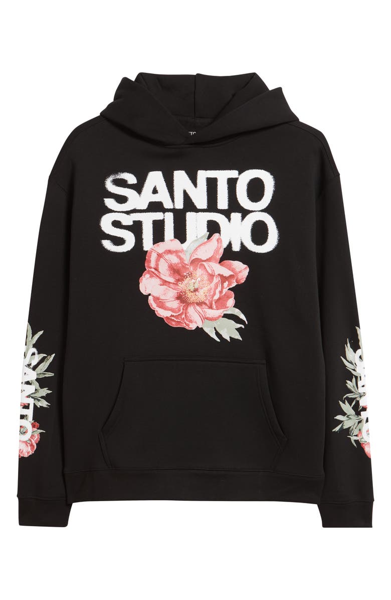 SANTO STUDIO Flower Fleece Graphic Hoodie, Alternate, color,