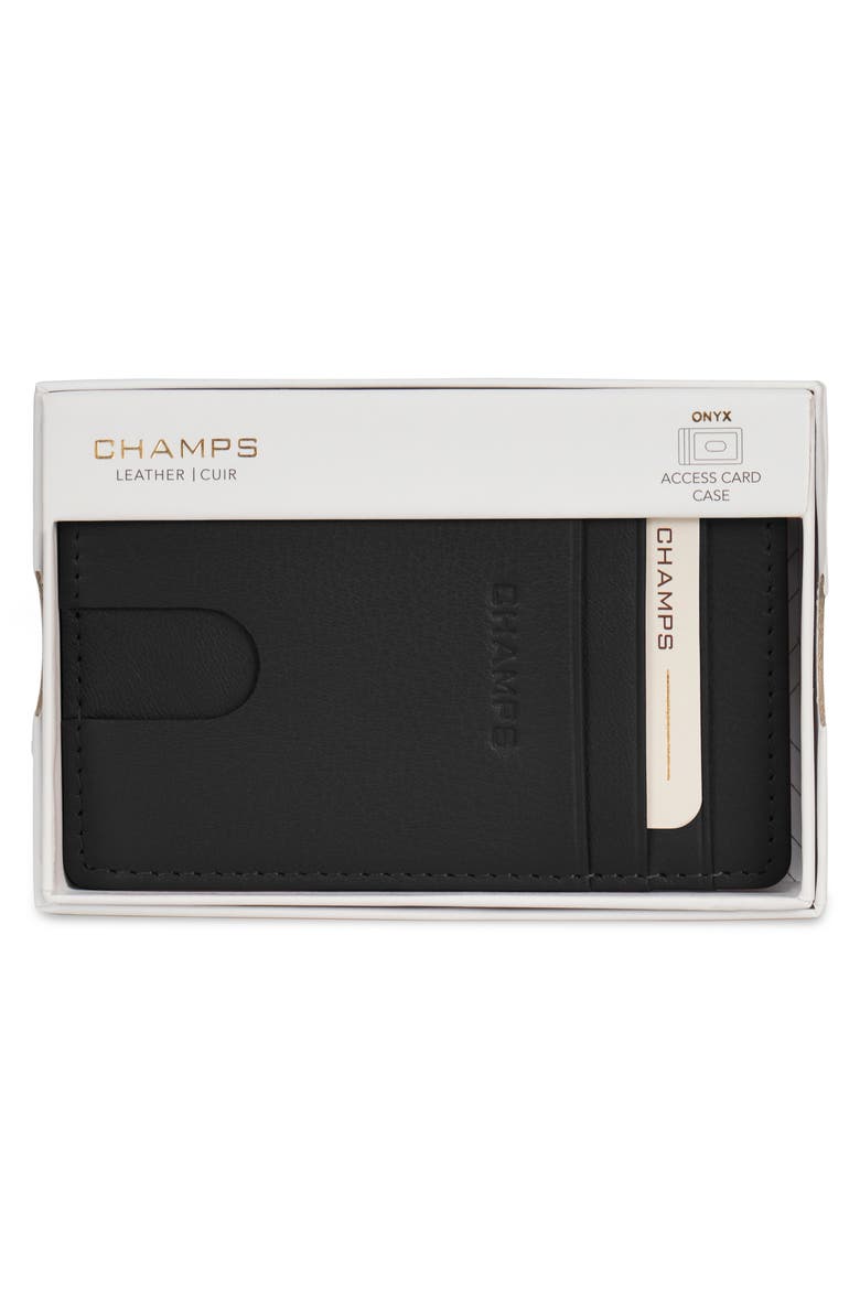 Leather Access RFID Card Case, Alternate, color, BLACK