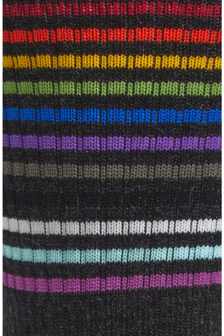 Hike Light Cushion Pride Crew Socks, Alternate, color, CHARCOAL