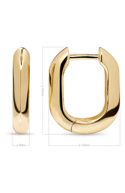 Devata Beveled Hoop Earrings In Gold