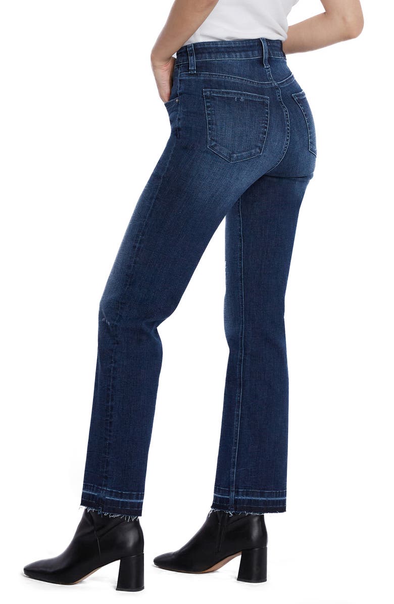HINT OF BLU Ruby Release Hem Relaxed Straight Leg Jeans, Alternate, color,