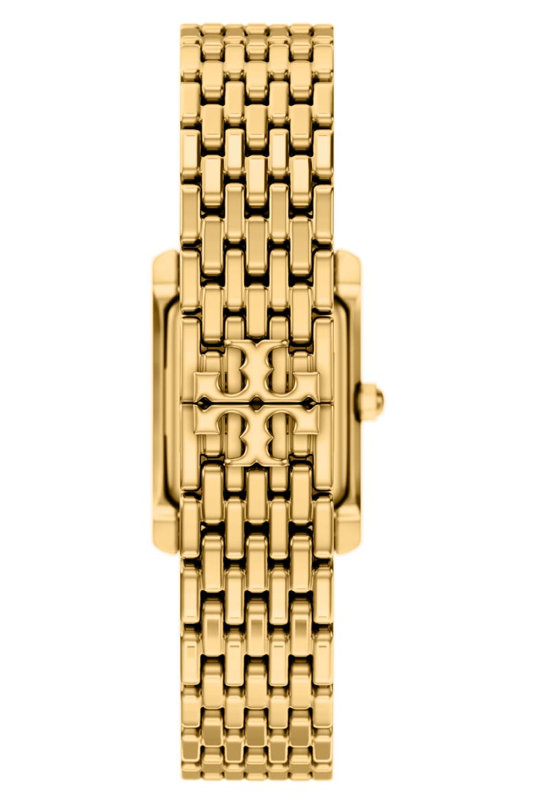 The Small Eleanor Tank Bracelet Watch, 19mm x 22mm, Alternate, color, GOLD/ NAVY