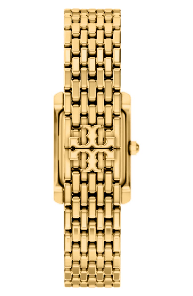 Tory Burch The Small Eleanor Tank Bracelet Watch, 19mm x 22mm, Alternate, color, Gold/ Navy